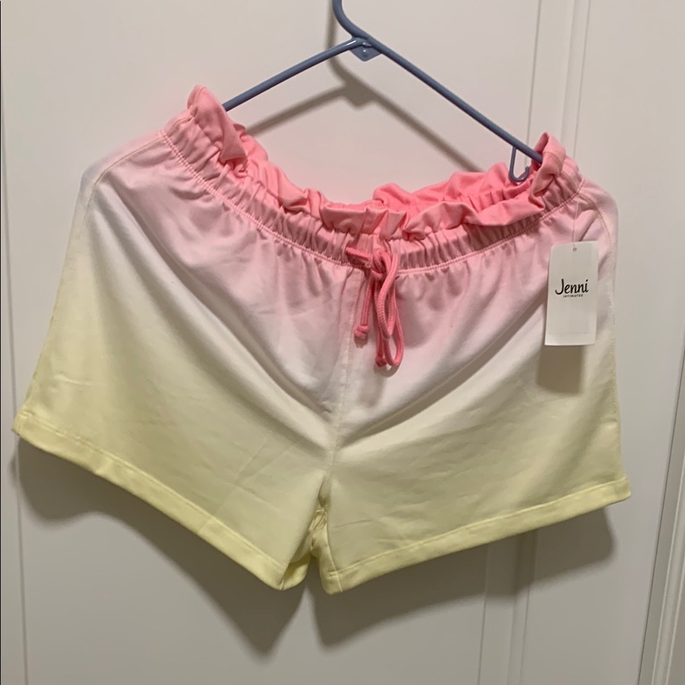Jenni Pink and Yellow Ombre Shorts